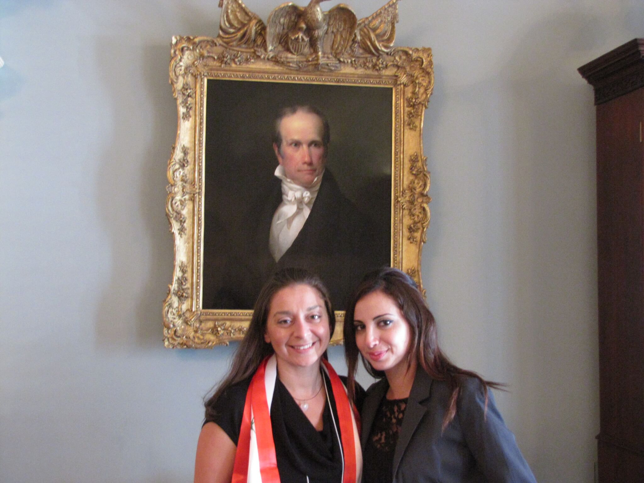 Jessica Obeid, 2012 TechWomen participant with her Mentor at the Department of State luncheon.
