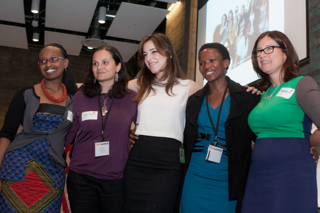 2013 Emerging Leaders, with TechWomen Senior Director Heather Ramsey (right), after speaking on a panel at Twitter
