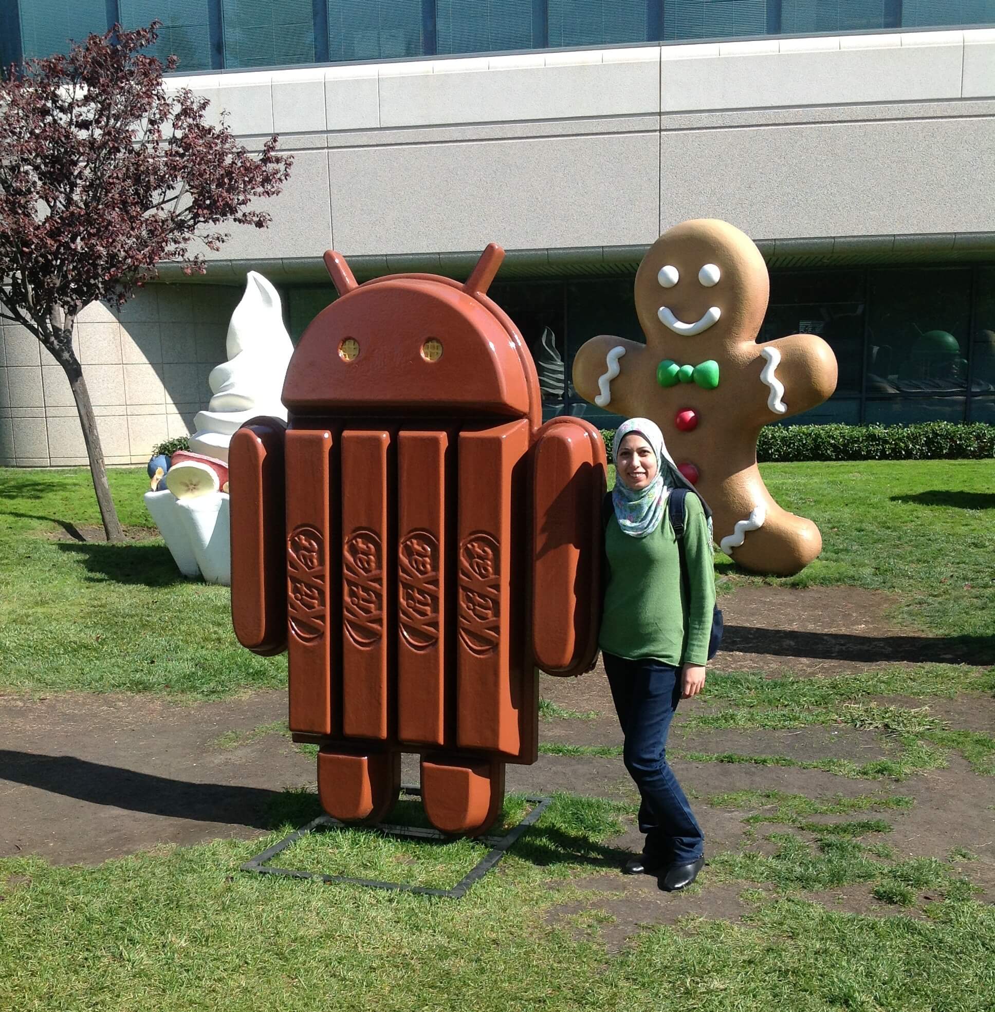 Nihal at Google with KitKat android