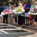 Mentors lay wreaths at Kigali Memorial Centre