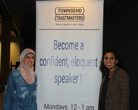 At the Townsend Toastmasters meeting with Enas.