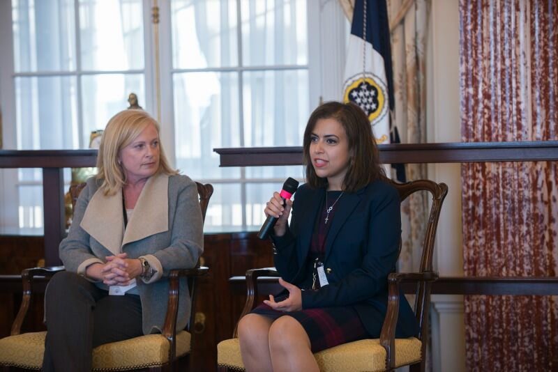 Speaking on a panel about my TechWomen experience with my mentor, Martha Galley, at the U.S. Department of State.